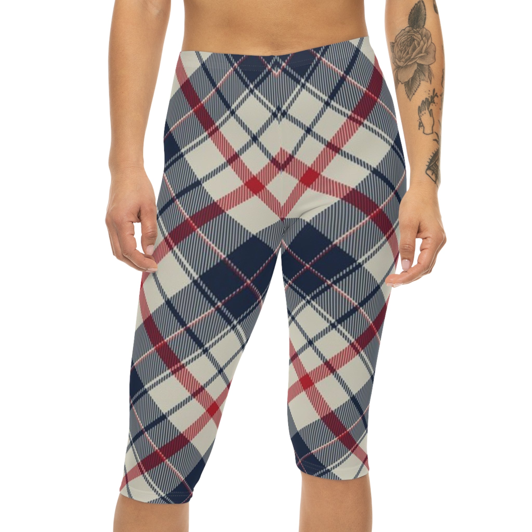 Classic Plaid Capri Leggings