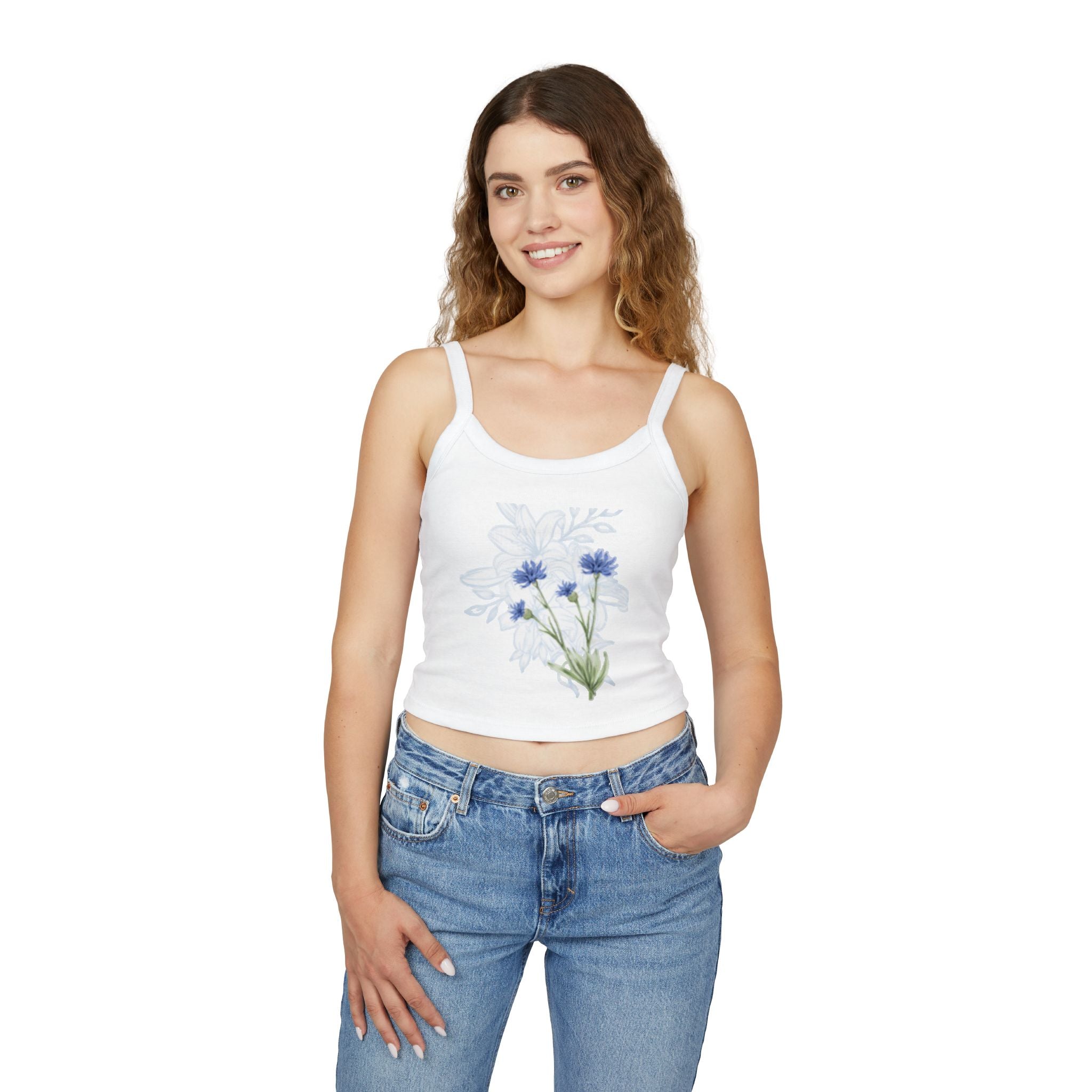 Floral Cornflower Tank Top