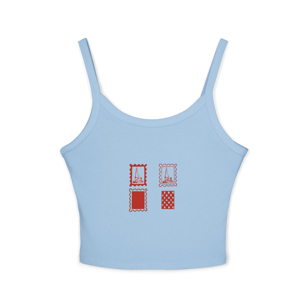 Minimal Red Stamp Tank Top