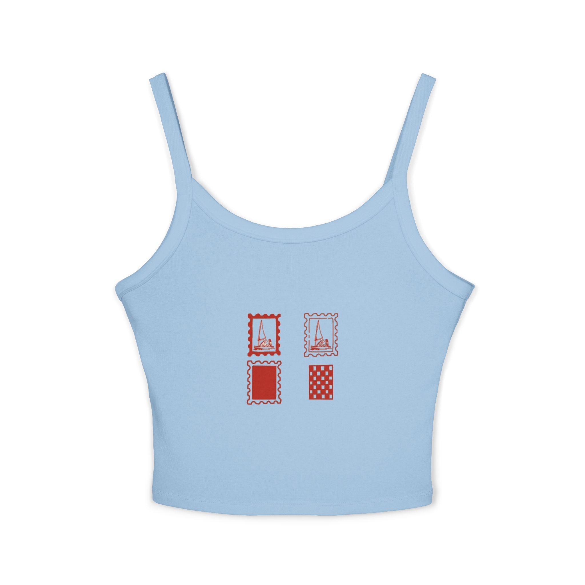 Minimal Red Stamp Tank Top