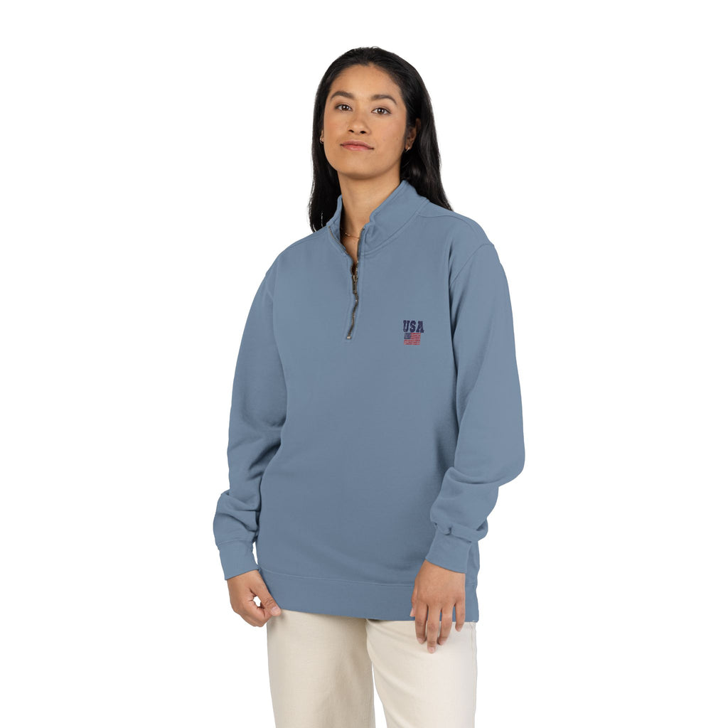USA Quarter Zip Sweatshirt