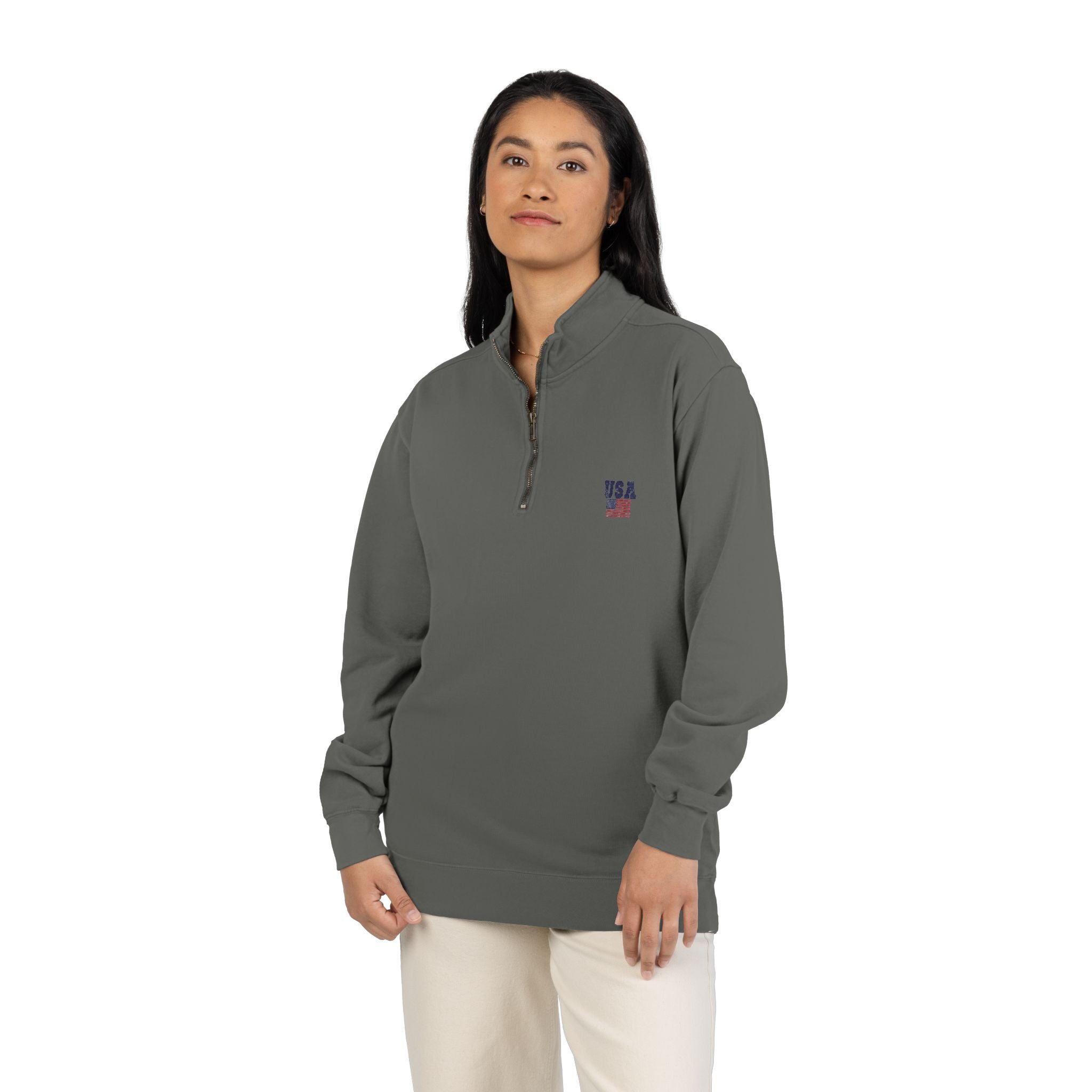 USA Quarter Zip Sweatshirt