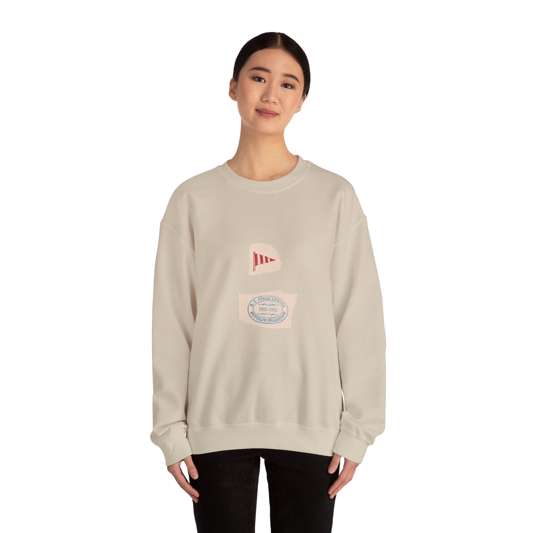 Minimalist Vintage Label Crewneck Sweatshirt