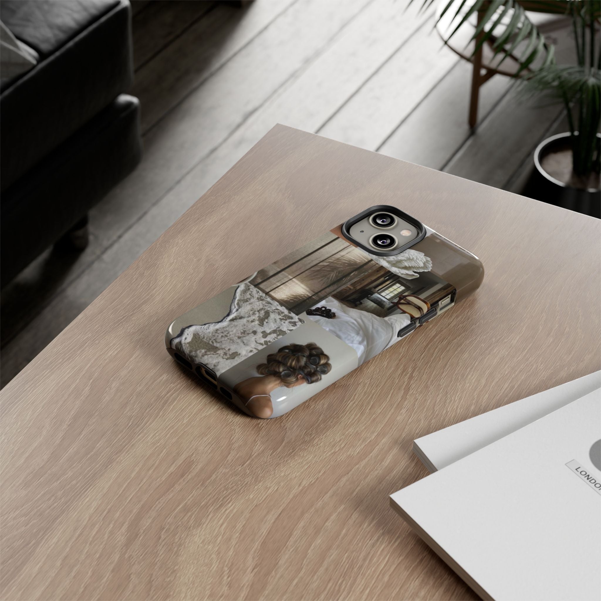 Cozy Beige Moodboard Phone Case